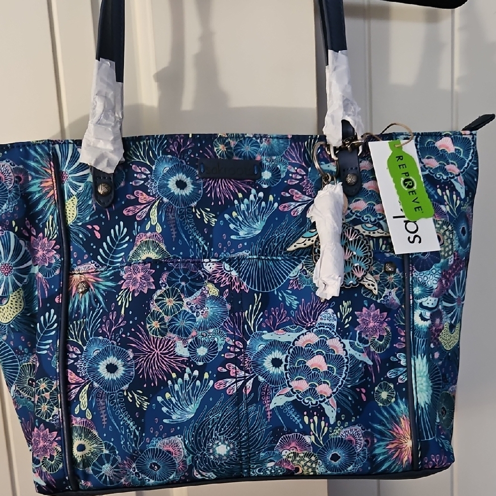 The Sak Floral Blue Tote Bag